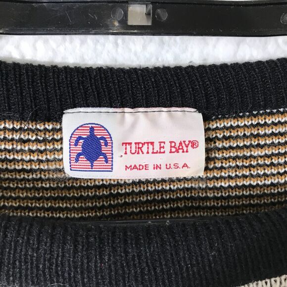 Vintage Turtle Bay Sweater Womens XL All Over Tiger Print Long Sleeve Acrylic - Picture 12 of 14